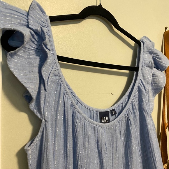 GAP Light Blue off the shoulder dress - Small - cotton blend - Picture 3 of 9